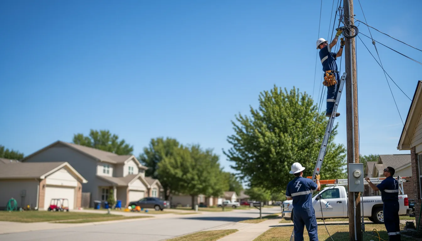 Residential electrician providing installation services in Tovey, IL
